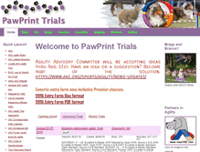 Tablet Screenshot of pawprinttrials.com